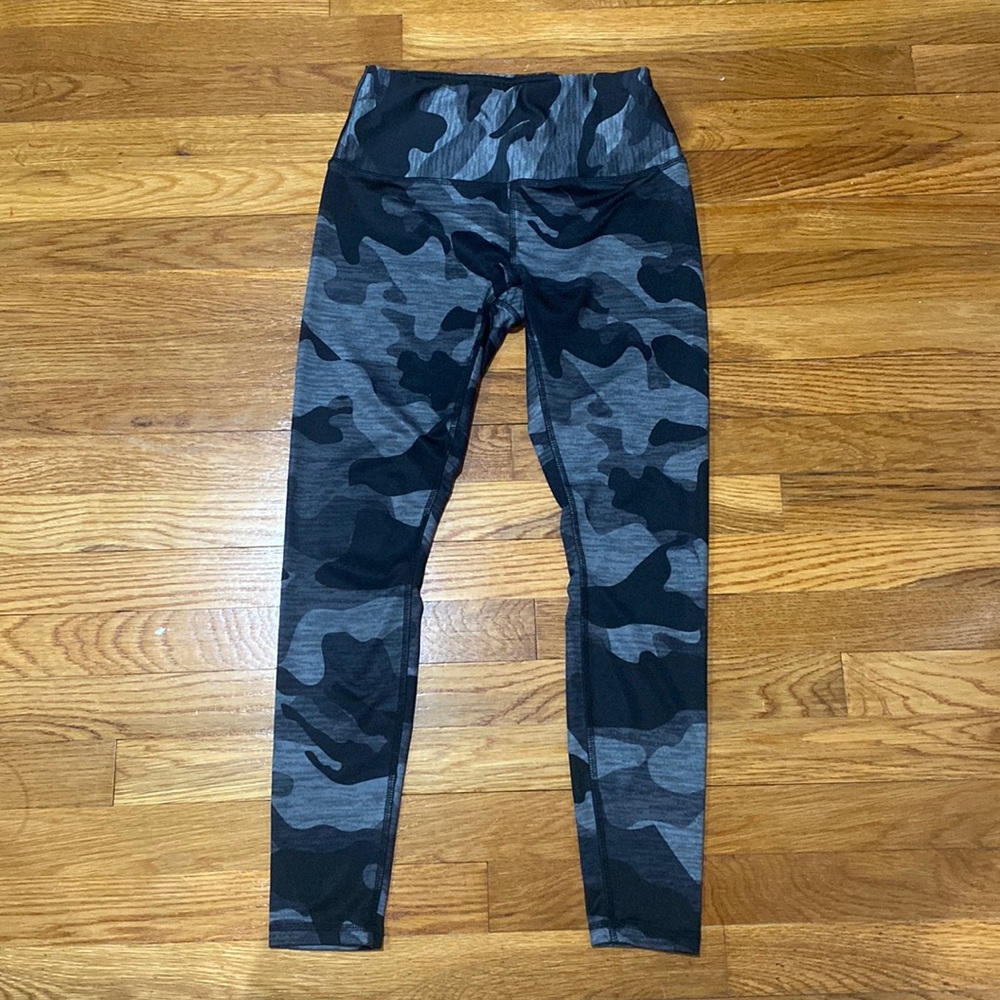 Black and grey camouflage RBX leggings